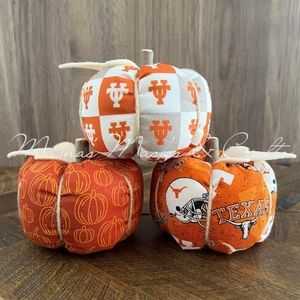Texas UT Austin Plush Pumpkin Mini Set (3) 🎃